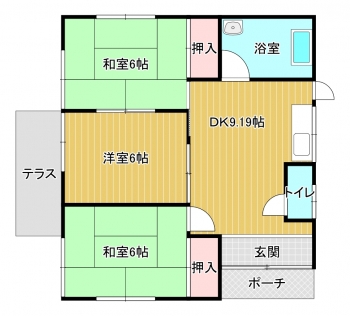 『岡野住宅6号棟 間取』の画像