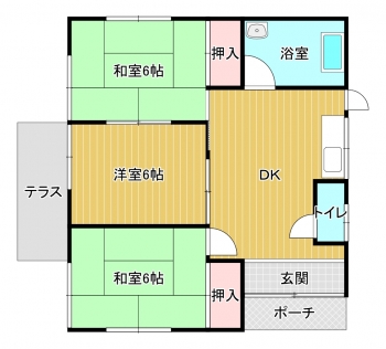 『岡野住宅6号棟 間取』の画像